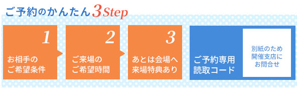 ご予約までのかんたん3ステップ